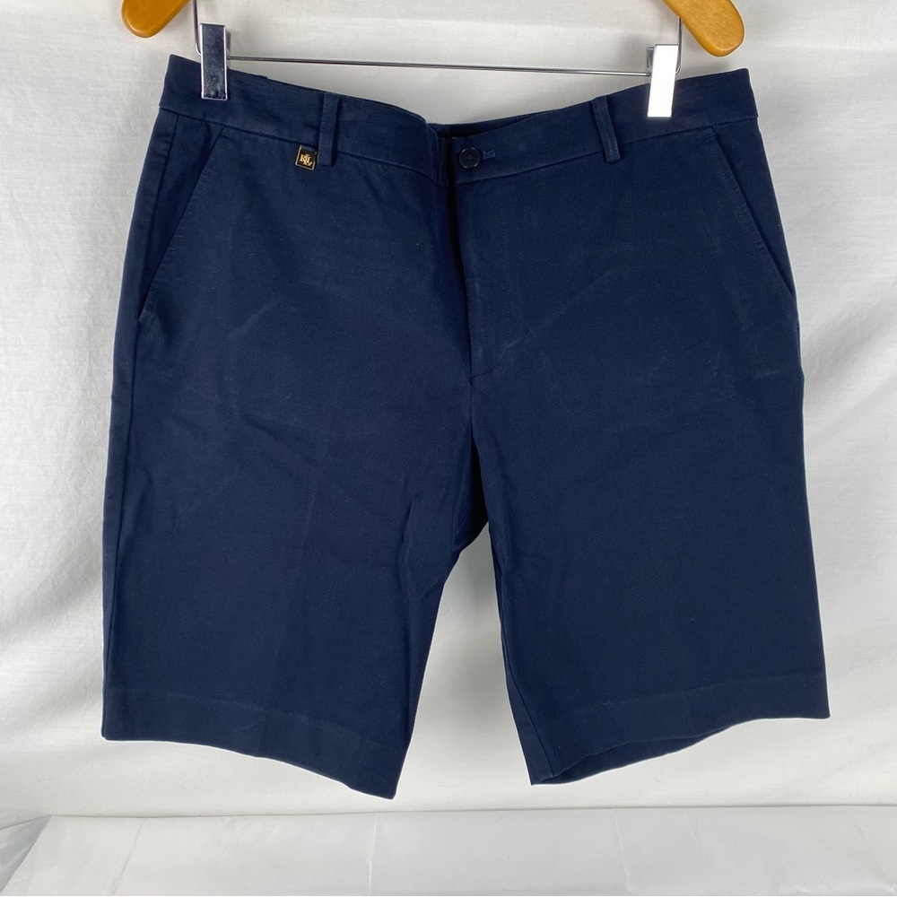 Ralph Lauren Black Label Navy Tailored Shorts Size 14 Luxury Designer women’s
